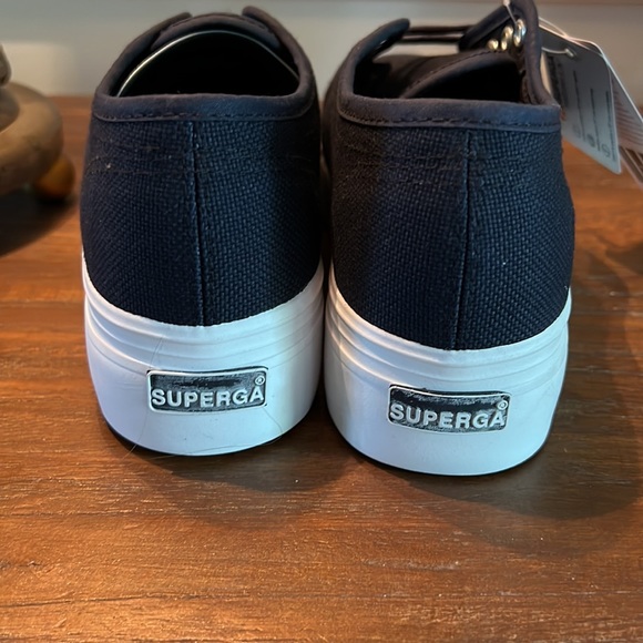 SUPERGA  2750 Basic Platform Navy Sneakers - Picture 11 of 12